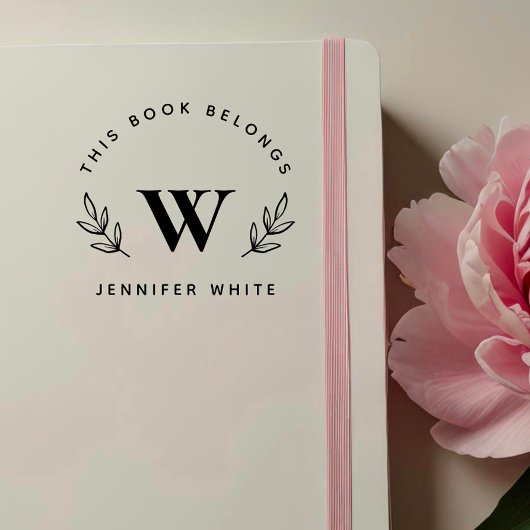 Tampons Encreurs Elégant & Botanique Livres "De La Bibliothèque De