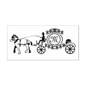Tampons Encreurs Élégant cheval tiré Mariage Wagon Monogramme (Impression)