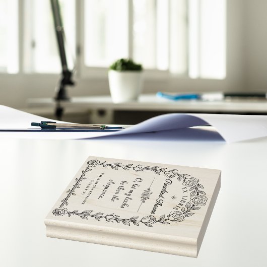 Tampons Encreurs Élégant Citation de bibliothèque Ex Libris Botaniq