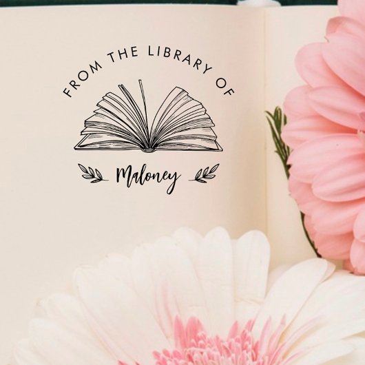 Tampons Encreurs Elegant Classic Script From the Library Of Custom 