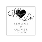 Tampons Encreurs Élégant Coeur Chic Moderne Nous Citons Mariage (Impression)