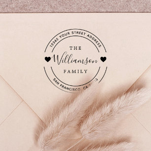 Tampons Encreurs Élégant Coeur Lettrant La Main