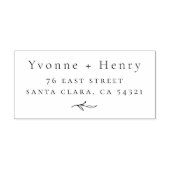 Tampons Encreurs Élégant Couples Botaniques Mariage Adresse de reto (Impression)