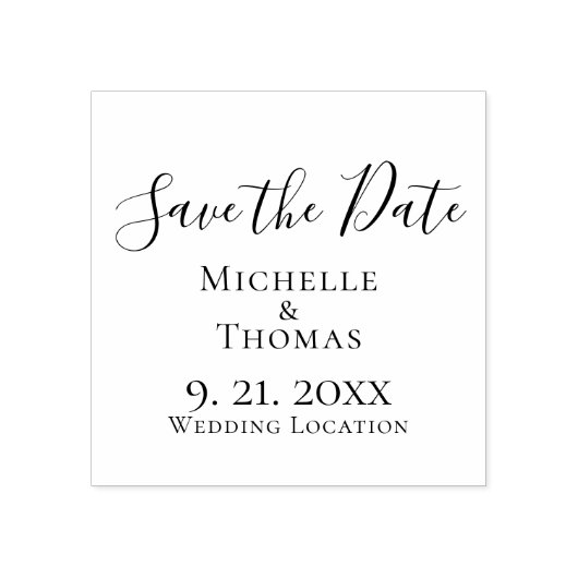 Tampons Encreurs Elegant Couples Événement Mariage Enregistrer la d (Impression)