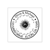 Tampons Encreurs Élégant Couples Script Mariage Adresse tournesol (Impression)