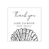 Tampons Encreurs Elegant Custom Scallop Shell Baby Shower  (Impression)