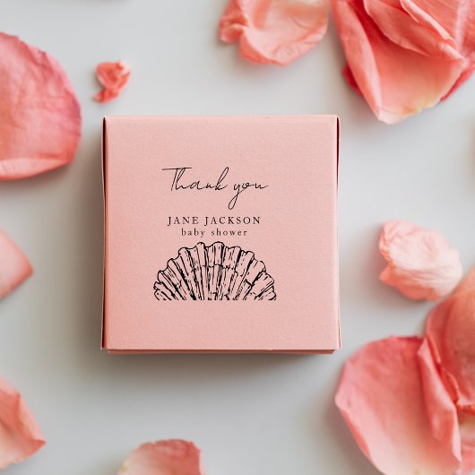 Tampons Encreurs Elegant Custom Scallop Shell Baby Shower 