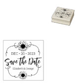 Tampons Encreurs Elegant Daisy Enregistrer la date Mariage (Tamponné)