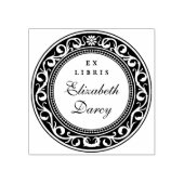 Tampons Encreurs Élégant Ex Libris Rond Orné Livre Vintage (Impression)