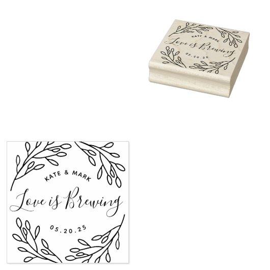 Tampons Encreurs Élégant Favori de Mariage Amour Botanique en Infus (Tamponné)