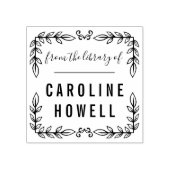 Tampons Encreurs Élégant Feuille Simple De La Bibliothèque De L'Aut (Impression)