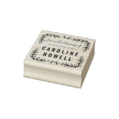 Tampons Encreurs Élégant Feuille Simple De La Bibliothèque De L'Aut (Tampon)