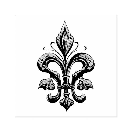 Tampons Encreurs Élégant Fleur de Lis (Impression)