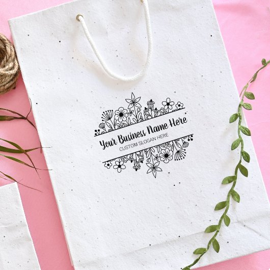 Tampons Encreurs Élégant Fleur sauvage Business Script moderne