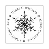 Tampons Encreurs Élégant flocon de neige ronde Joyeux Noël (Impression)