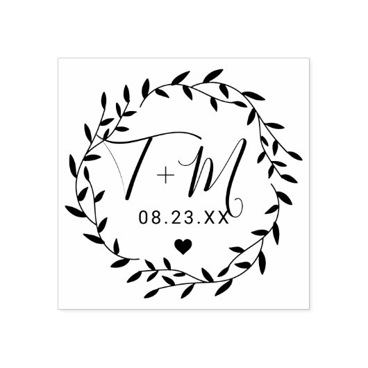 Tampons Encreurs Elegant Floral Wedding (Impression)