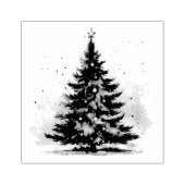 Tampons Encreurs Élégant hiver Wonderland sapin de Noël (Impression)