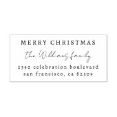 Tampons Encreurs Élégant Joyeux Noël Famille Adresse de retour (Impression)