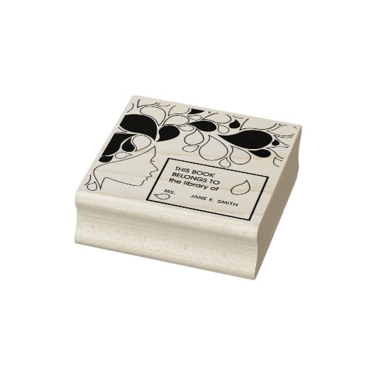 Tampons Encreurs Élégant livre d'art appartient à la plaque personn (Tampon)