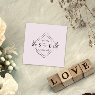 Tampons Encreurs Élégant Mariage botanique Monogramme