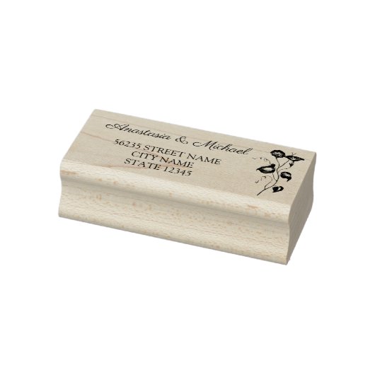 Tampons Encreurs élégant mariage botanique simple script moderne (Tampon)