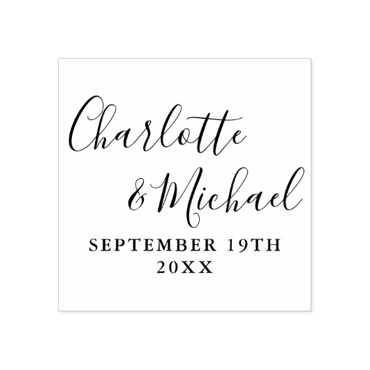 Tampons Encreurs Élégant Mariage de script de signature moderne (Impression)