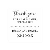 Tampons Encreurs Élégant Mariage de script Merci | Noms personnalis (Impression)