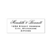 Tampons Encreurs Élégant mariage Monogramme Adresse de retour (Tamponné)