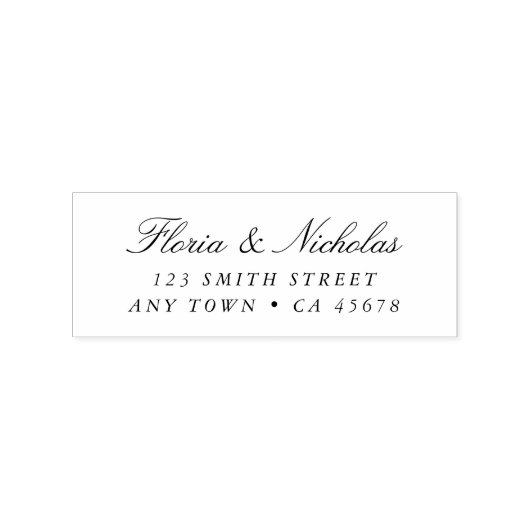 Tampons Encreurs Élégant Mariage Retour Adresse Timbre en caoutchou (Impression)