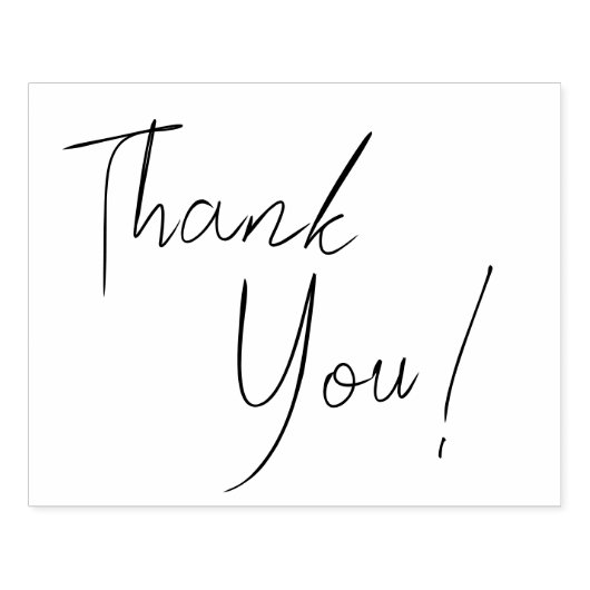 Tampons Encreurs Élégant Merci de script (Impression)