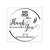 Tampons Encreurs Élégant Merci Nom commercial Boulangerie (Impression)