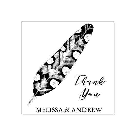 Tampons Encreurs Élégant - Merci - Personnalisé (Impression)