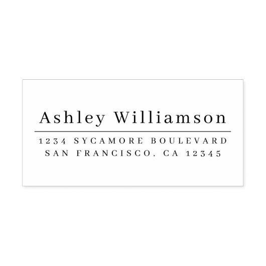 Tampons Encreurs Élégant Minimal Chic Adresse de retour (Impression)