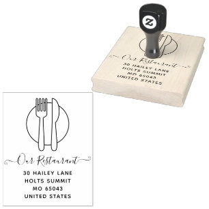 Tampons Encreurs Élégant minimal classe Restaurant Professionnel