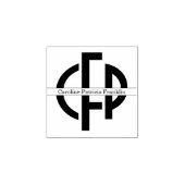 Tampons Encreurs Élégant Moderne Chic Géométrique Initiales (Impression)