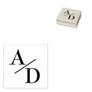 Tampons Encreurs Élégant Monogram Bride Groom Mariage moderne