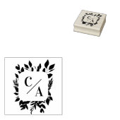 Tampons Encreurs Élégant, Monogramme, Feuilleté, Mariage (Tamponné)