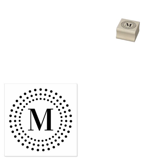 Tampons Encreurs Élégant monogramme initial radial sunburst point r (Tamponné)