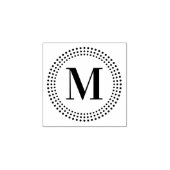 Tampons Encreurs Élégant monogramme initial radial sunburst point r (Impression)