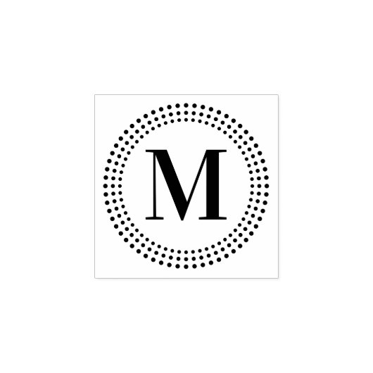Tampons Encreurs Élégant monogramme initial radial sunburst point r (Impression)