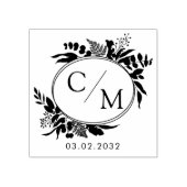 Tampons Encreurs Élégant, Monogramme, Laine d'art, Mariage (Impression)