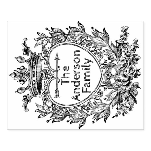 Tampons Encreurs Élégant monogramme vintage (Impression)