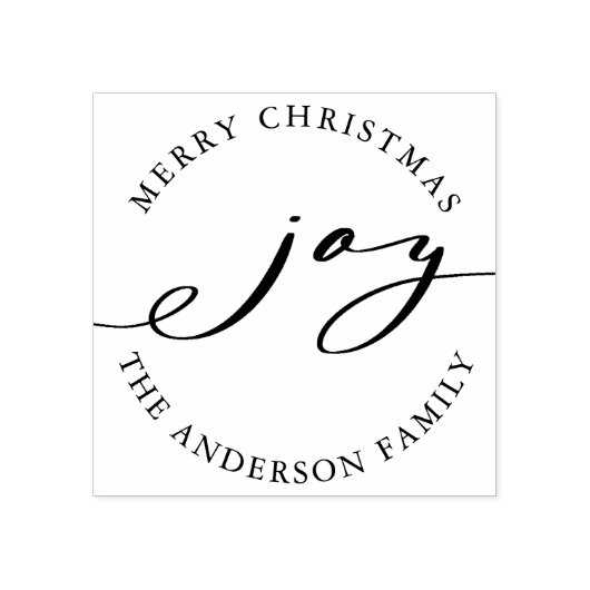 Tampons Encreurs Élégant Noël Joie vacances Timbre en caoutchouc (Impression)