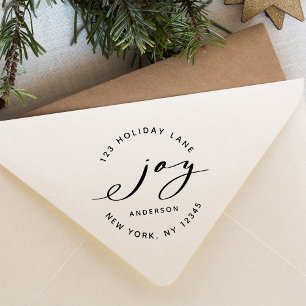 Tampons Encreurs Élégant Noël Joy Holiday Adresse de retour