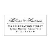 Tampons Encreurs Élégant nom de Mariage de script Adresse de retour (Impression)