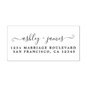 Tampons Encreurs Élégant nom de script Mariage adresse de retour (Impression)