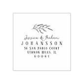 Tampons Encreurs Élégant Nom Floral Couples Adresse de retour (Impression)