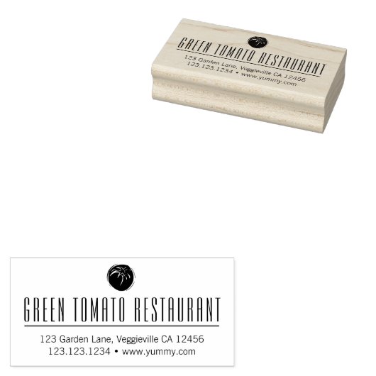 Tampons Encreurs Élégant Nom Long Personnalisé Logo Adresse de reto (Tamponné)