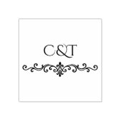 Tampons Encreurs Elegant Peach Sparkle Wedding Script Calligraphy (Impression)