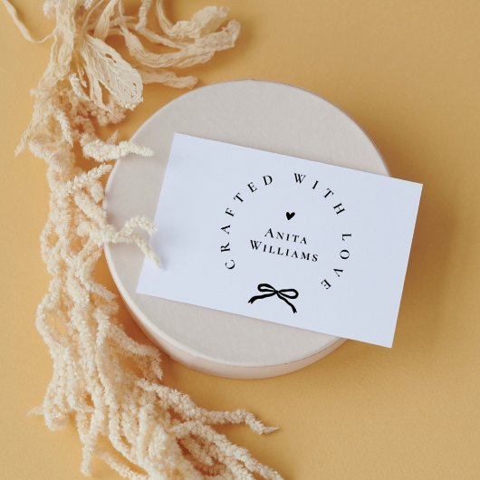 Tampons Encreurs Elegant Ribbon Crafted With Love Business Name